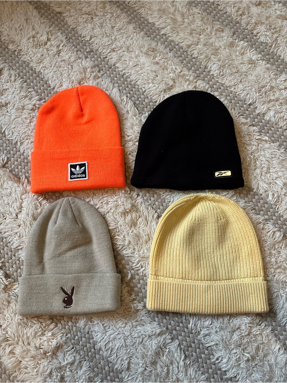 Bundle of 4 Unisex Adidas Zara PlayBoy Reebok Beanie Knit Hats